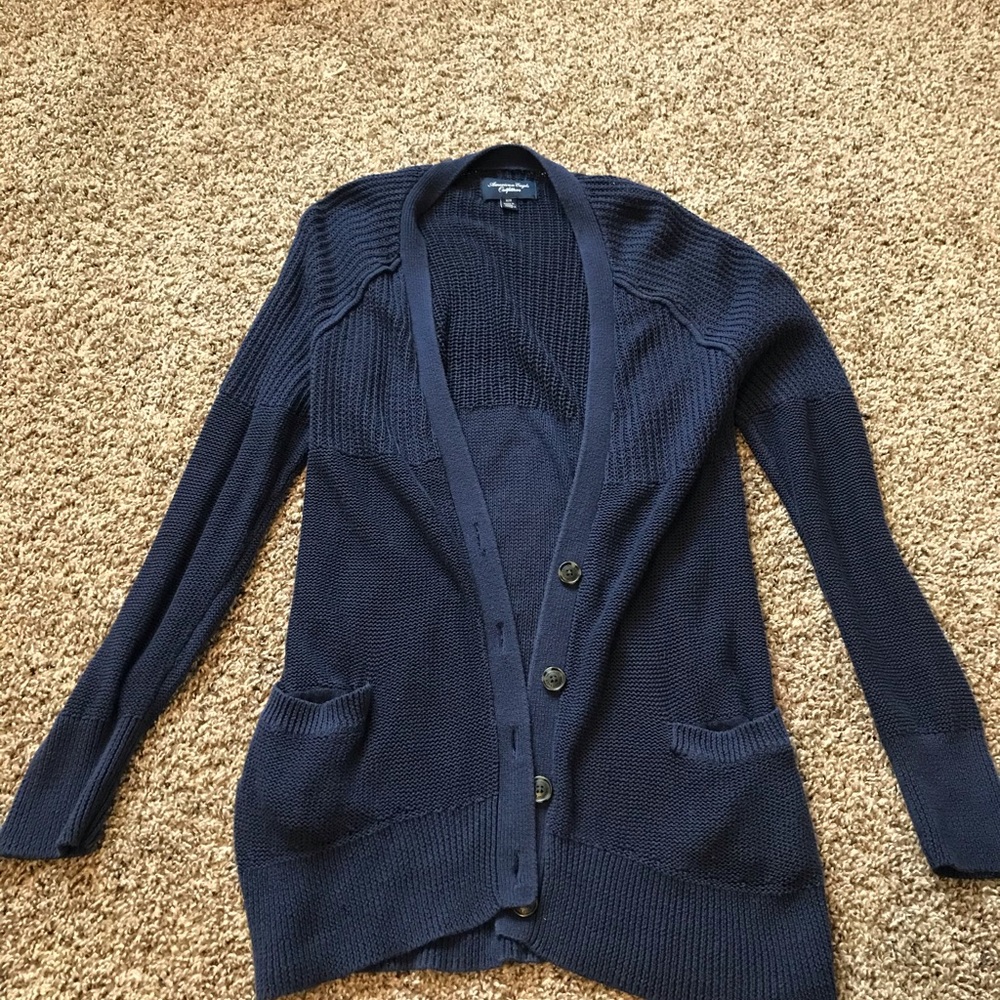 American Eagle Navy Cardigan